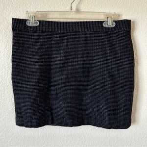 GAP Dark Academia Navy and Black Pencil Skirt with Zip Back